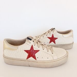 Shu Shop Bone Snake Sneakers Red Star 8.5